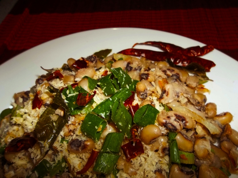 Dairy free Black-eyed Peas with Roasted Coconut